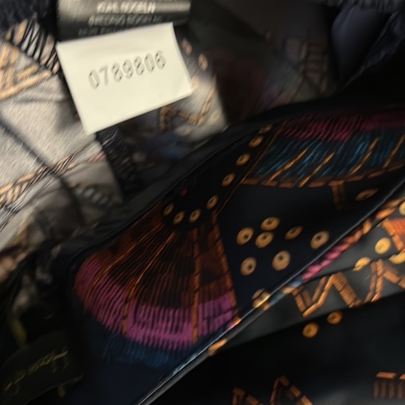 NWT House of Harlow 1960 Black Toucan Printed Satin High Waist Pants - 6 - Picture 10 of 11